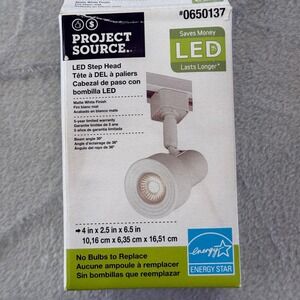 Project Source LED Step Head Track Light (#0650137) – White